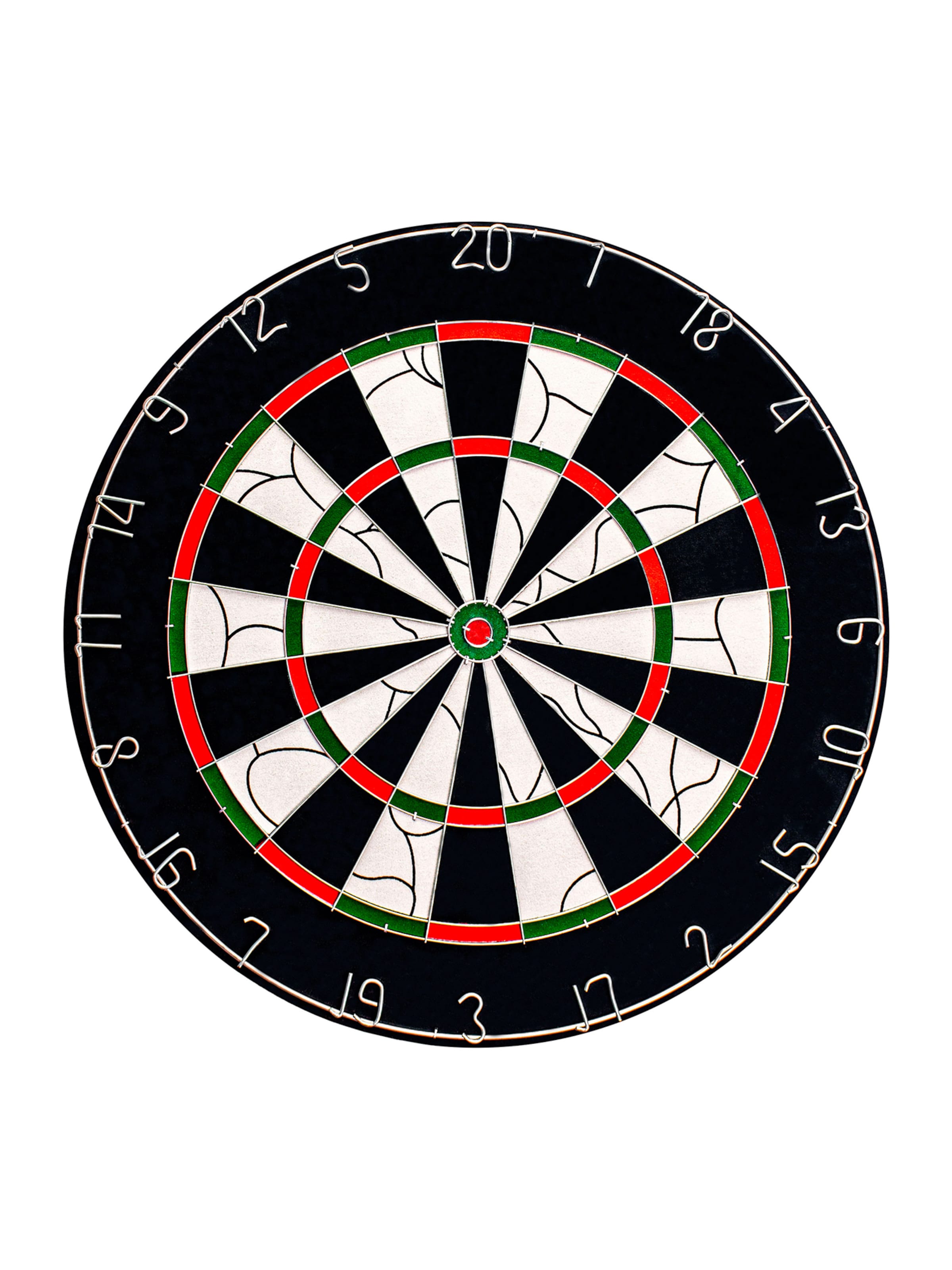 BULL'S Dartscheibe ' Bristol Flocked Paper Dartboard inkl. 2x Brass Anfänger-Set Turnier ' in Mischfarben: Vorderseite