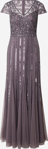 Papell Studio Evening Dress in Grey: front
