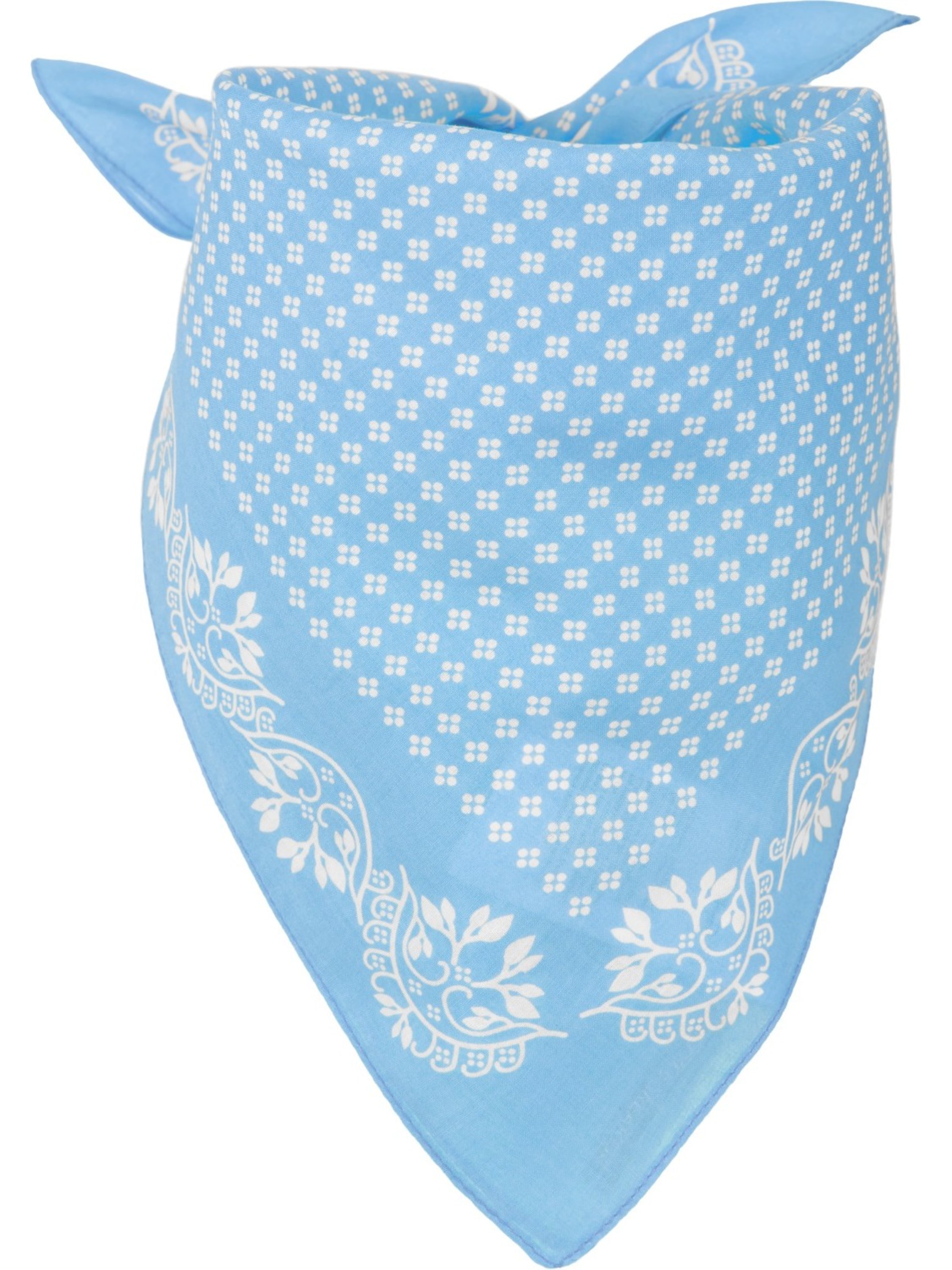styleBREAKER Tuch 'Baumwolle Dreieckstuch mit Blümchen Muster'‌‌‌‌‌‌‌ in Blau: Vorderseite