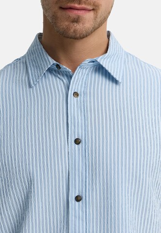 INDICODE JEANS Regular fit Overhemd 'Bimler' in Blauw