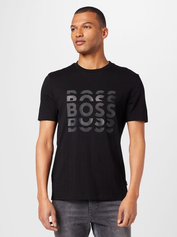BOSS Black Koszulka 'Tiburt 414' w kolorze czarny: przód