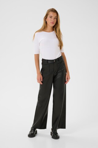 Kaffe Wide leg Broek 'Mikka' in Zwart