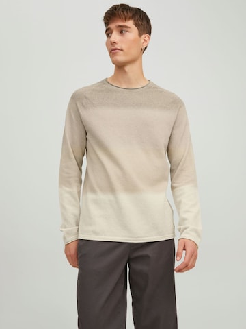 JACK & JONES - Ajuste regular Jersey 'Hill' en beige: frente