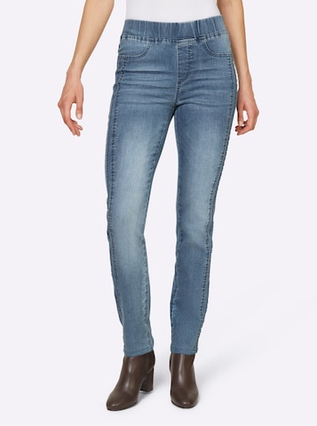 heine Skinny Jeggings i blå: framsida