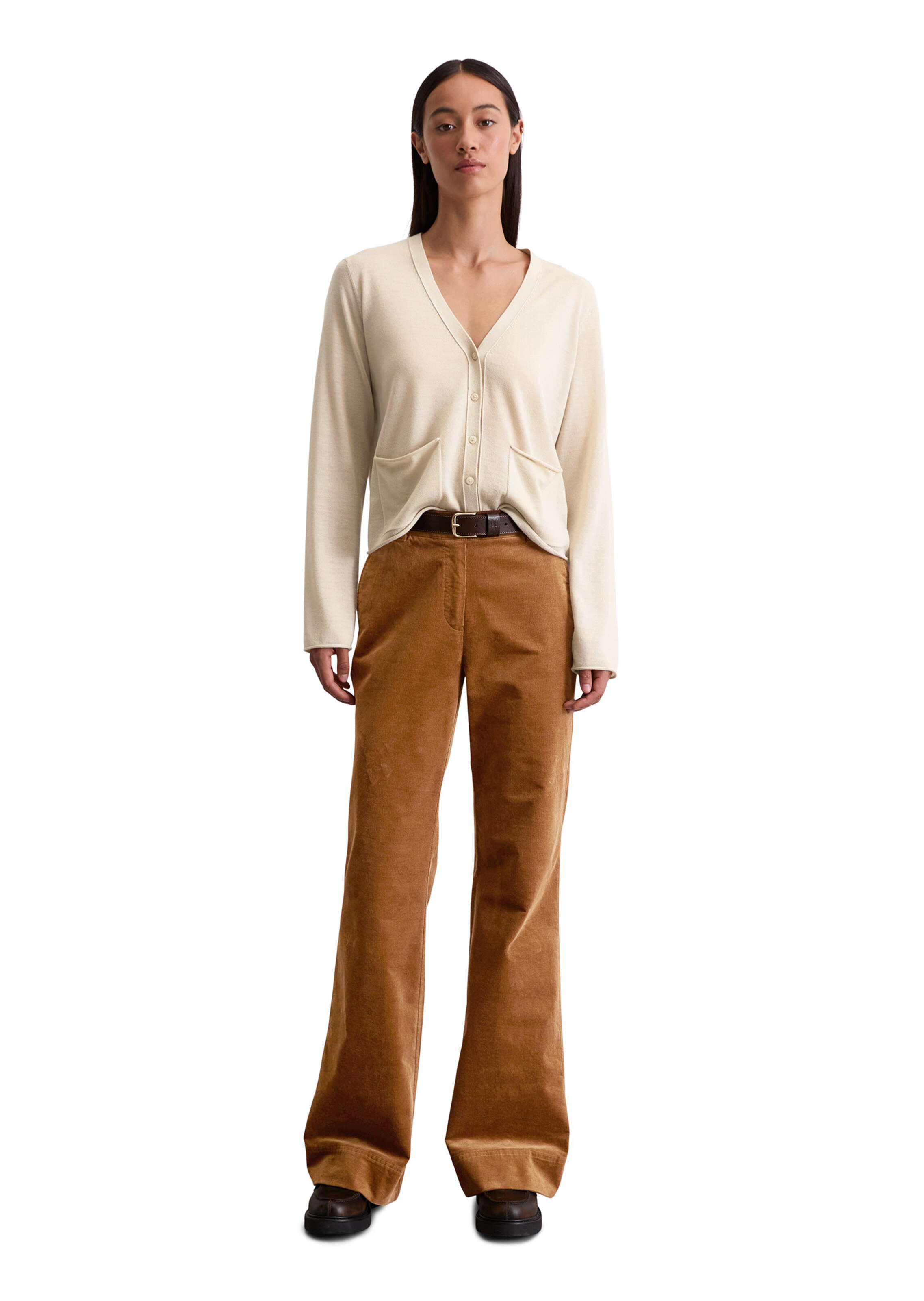 Marc O'Polo Gebreid vest in Beige