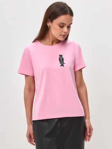 CAT by Maniita Lacitta Shirt 'ROCKER CAT' in Roze