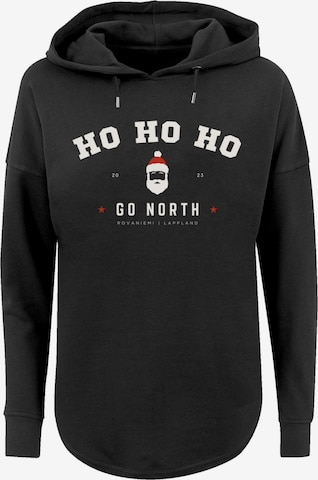 F4NT4STIC Sweatshirt 'Ho Ho Ho Santa Claus Weihnachten' in Black: front