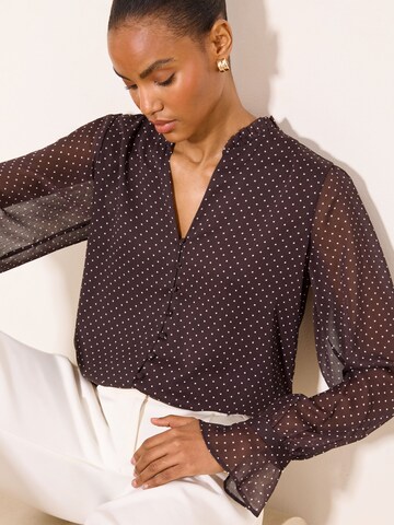 Lipsy Bluse in Braun