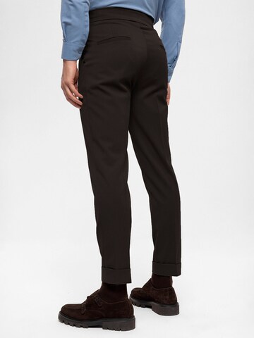 Slimfit Pantaloni con pieghe di Antioch in marrone