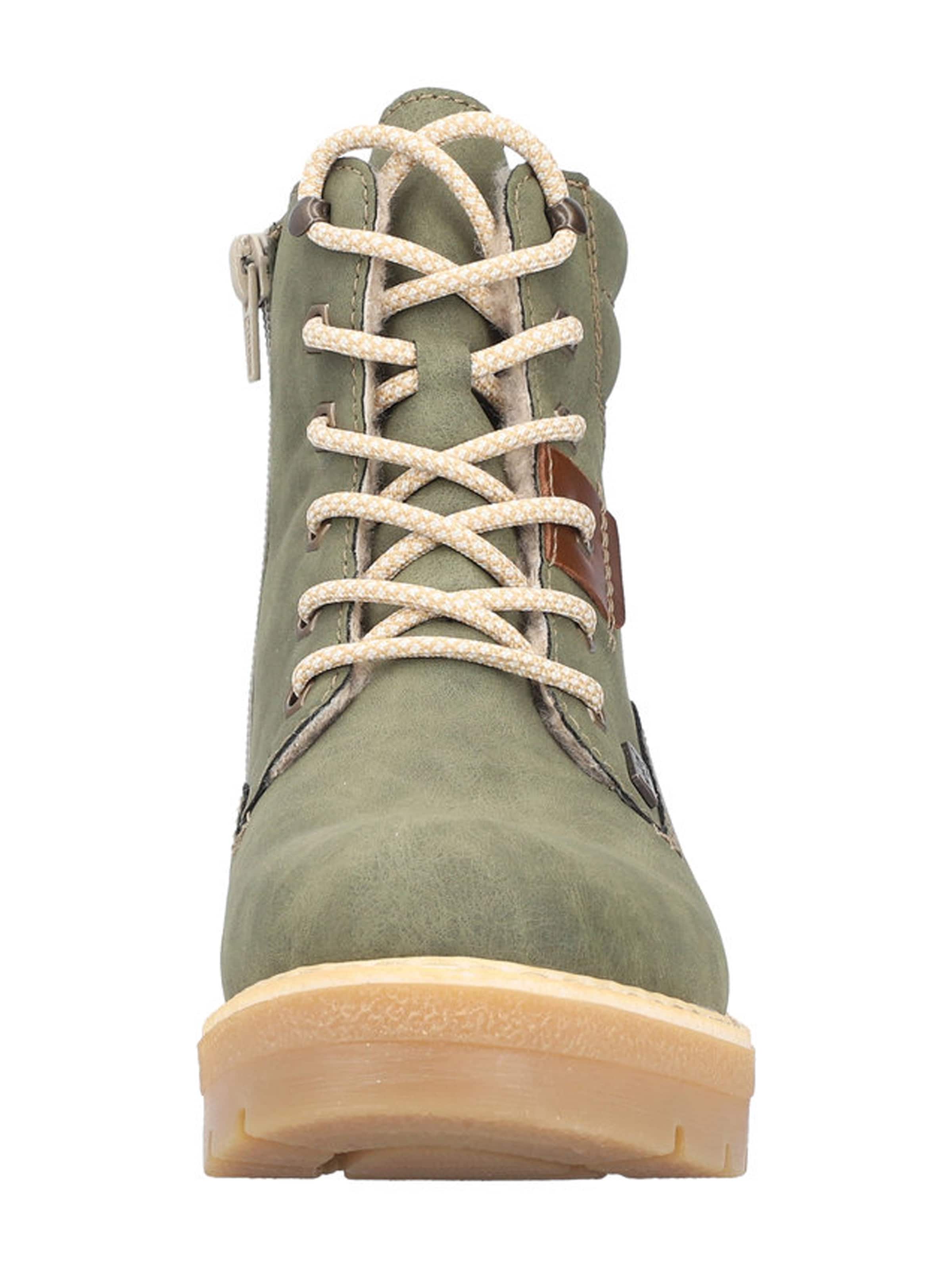 Rieker Ботинки на шнуровке в Зеленый