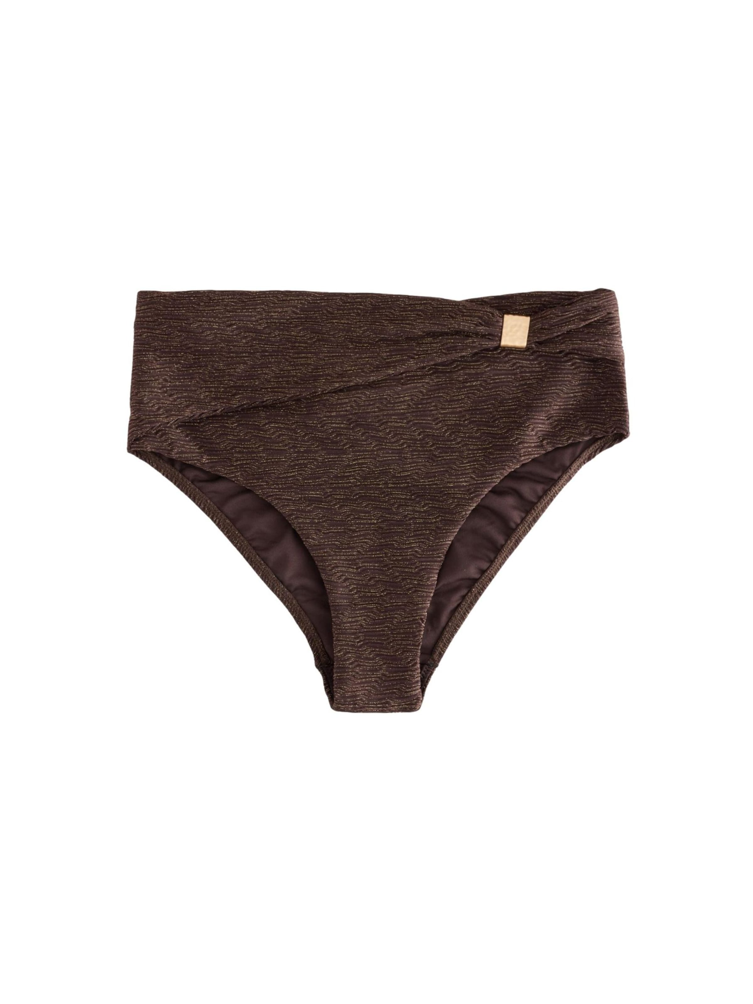 Mint Velvet - Braga de bikini en marrón: frente