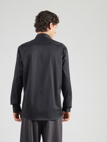 Karl LagerfeldRegular Fit Košulja - crna boja: stražnji dio