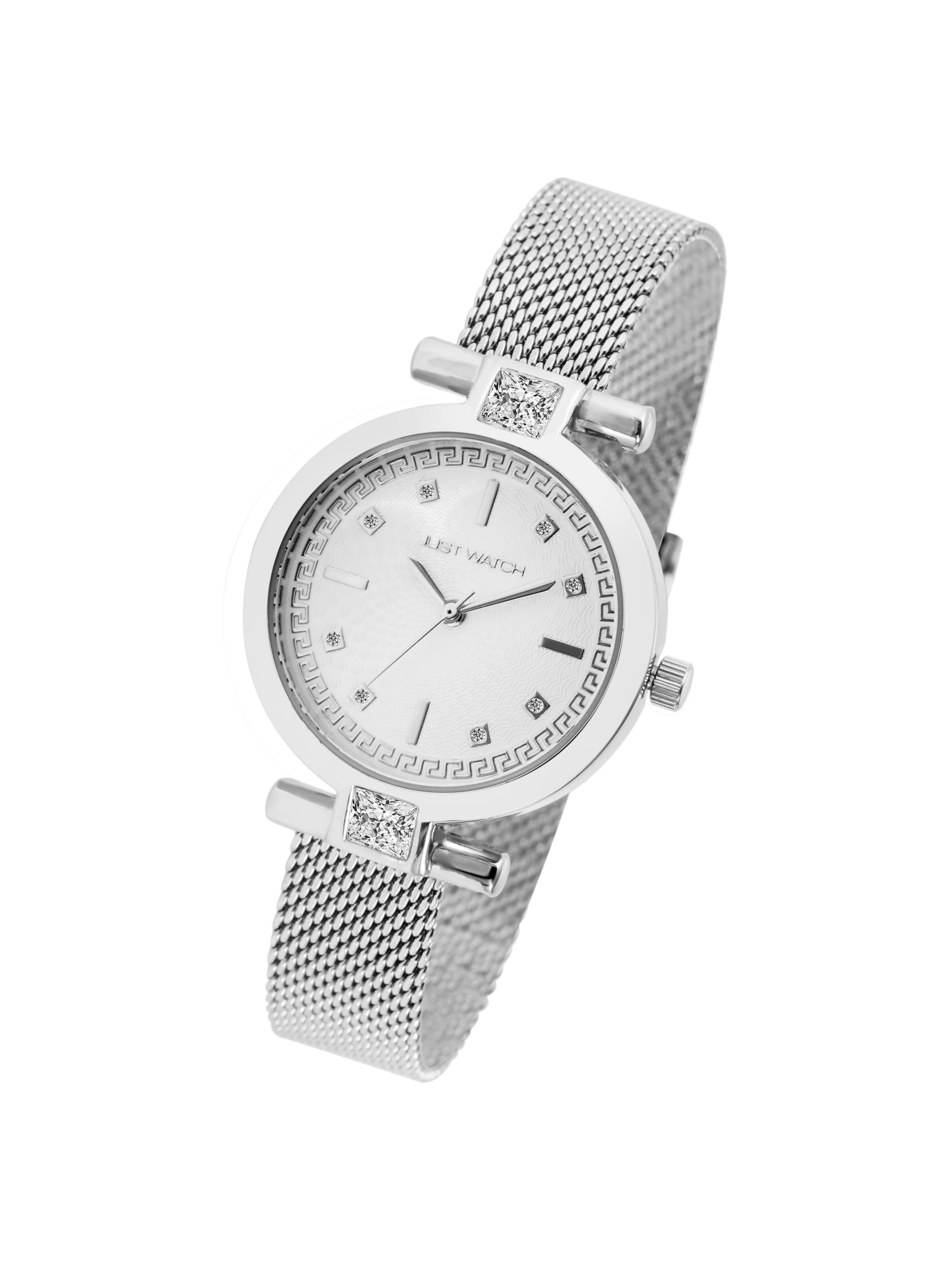 Just Watch Analog Watch 'Shiny Estelle, 3 ATM' in Silver: front