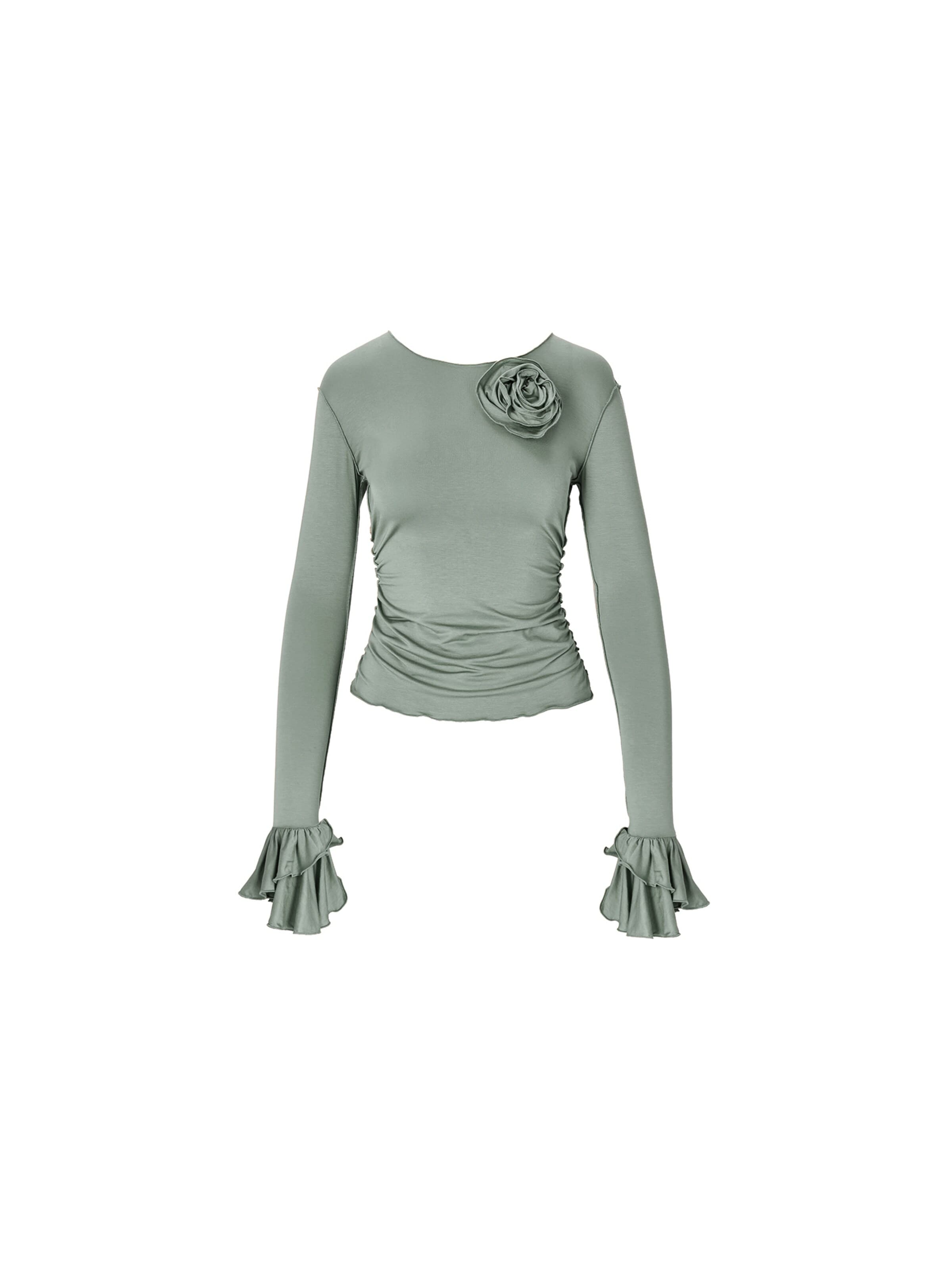 mandragora Blouse 'Rosalie' in Green: front