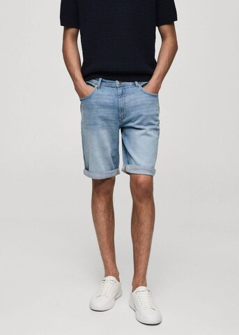 MANGO MAN Regular Jeans 'Rock' in Blauw: voorkant