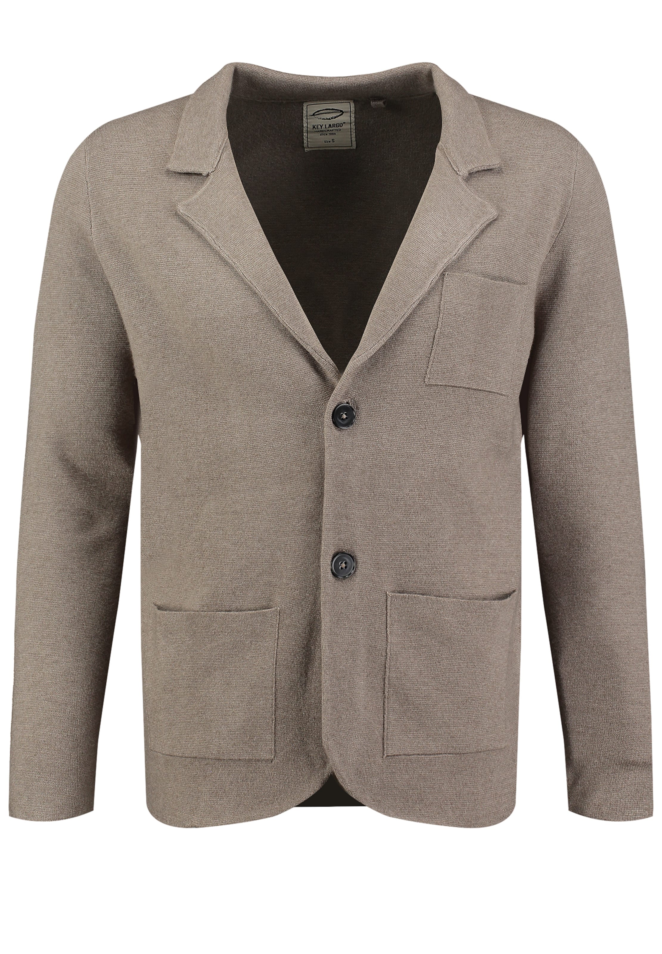 Key Largo Πλεκτή ζακέτα 'Jan' σε καφέ: μπροστά