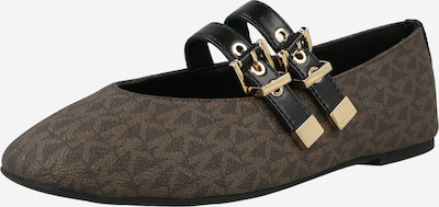 Balerinos su dirželiais 'ROWEN' iš MICHAEL Michael Kors, spalva – ruda / brokato spalva / juoda, Prekių apžvalga