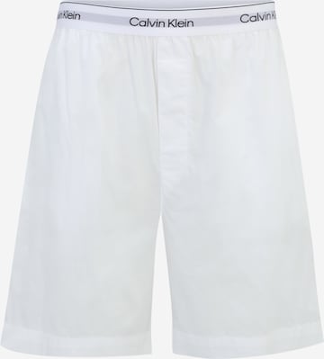 Calvin Klein Underwear Панталон пижама в бяло: отпред