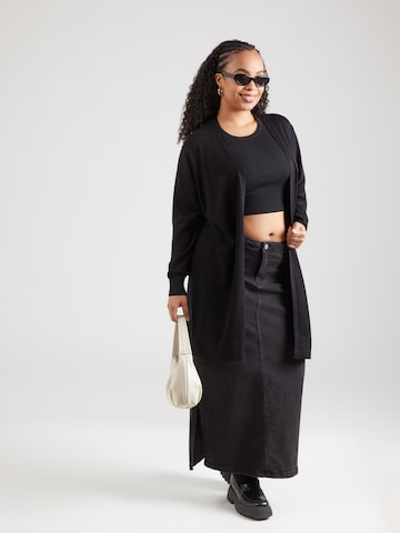 Vero Moda Curve Knit Cardigan 'VMCSilje' in Black