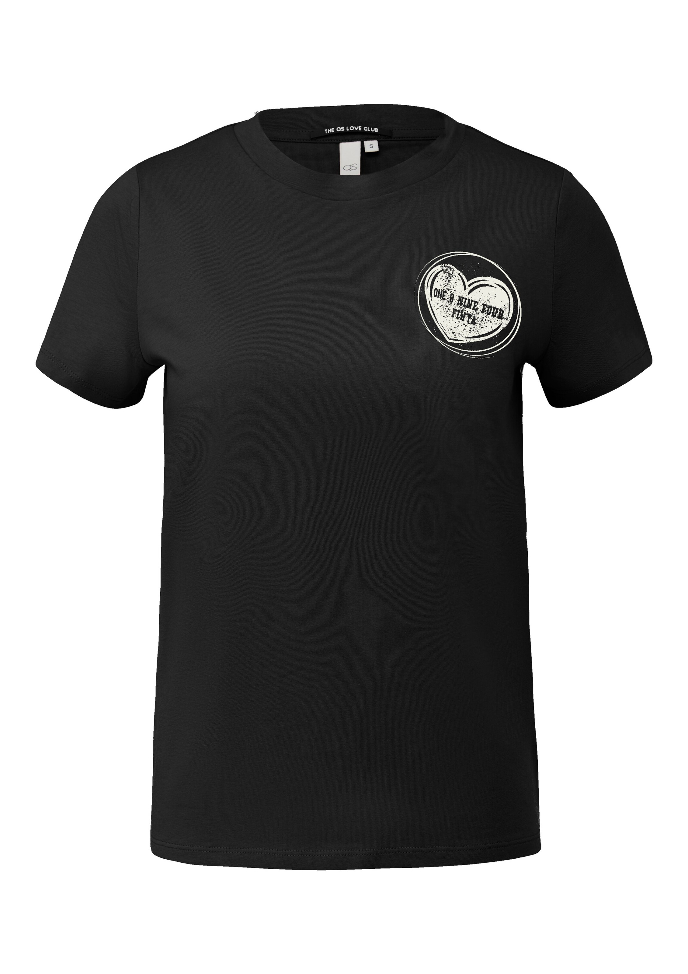 QS Shirt in Zwart: voorkant