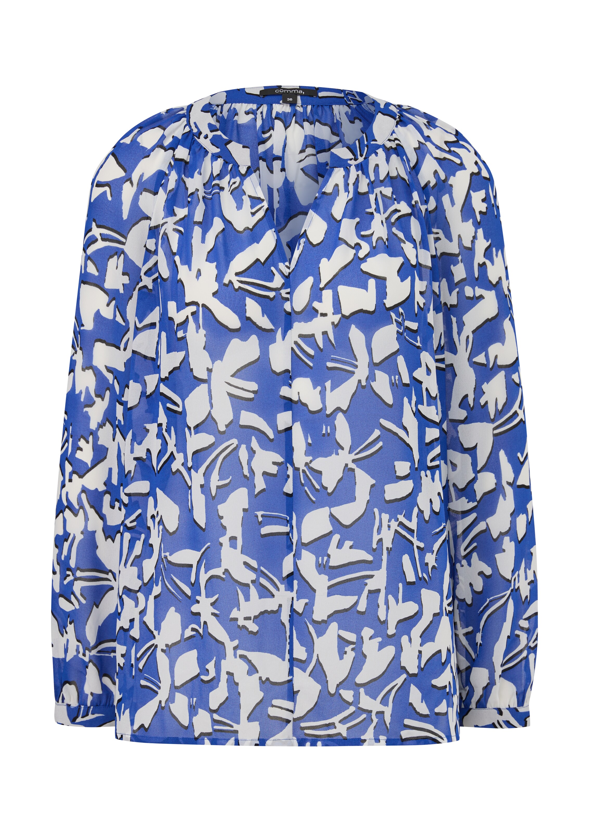 COMMA Blouse in Blauw: voorkant