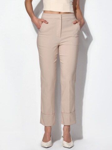 Regular Pantalon à plis Hiccup en beige