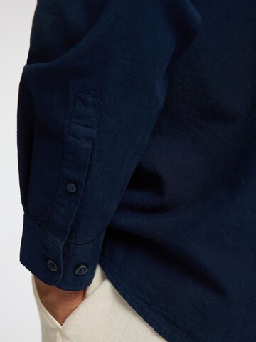 SELECTED Slim fit Button Up Shirt in Blue