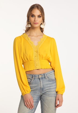 IZIA Blouse in Yellow: front