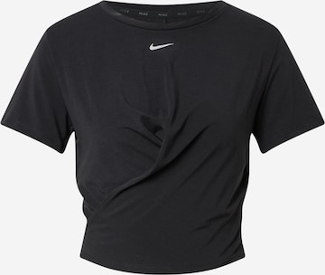 NIKE Функционална тениска 'One Luxe' в черно: отпред