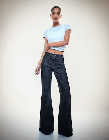 évasé Jean Bershka en bleu