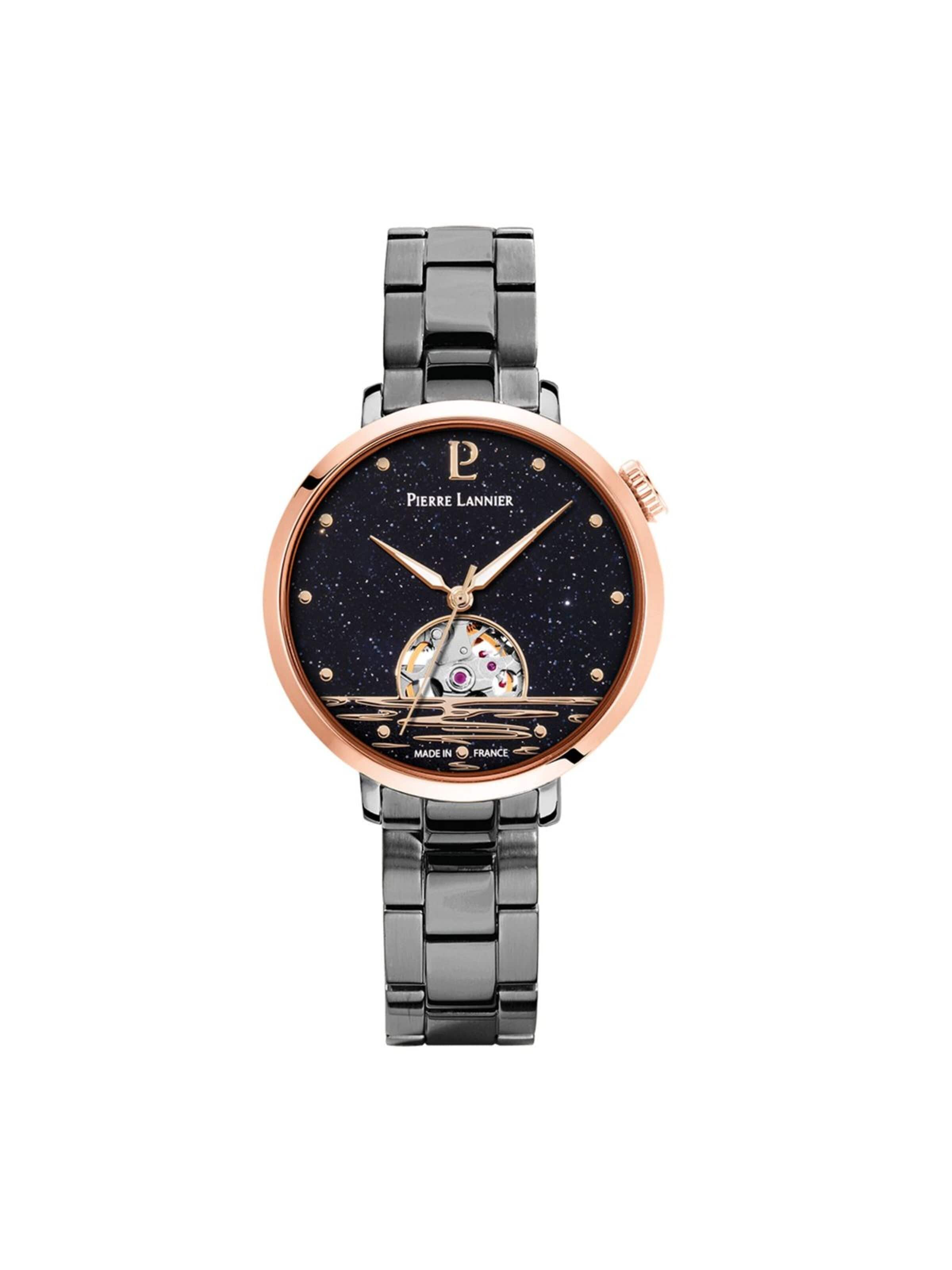 Pierre Lannier Analoguhr 'Pierre Lannier - Automatic watch Australe - Automatic watch movement - Watch case width: 35 mm'‌ in Schwarz: Vorderseite