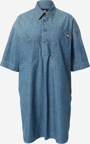 Robe-chemise G-Star RAW en bleu : devant