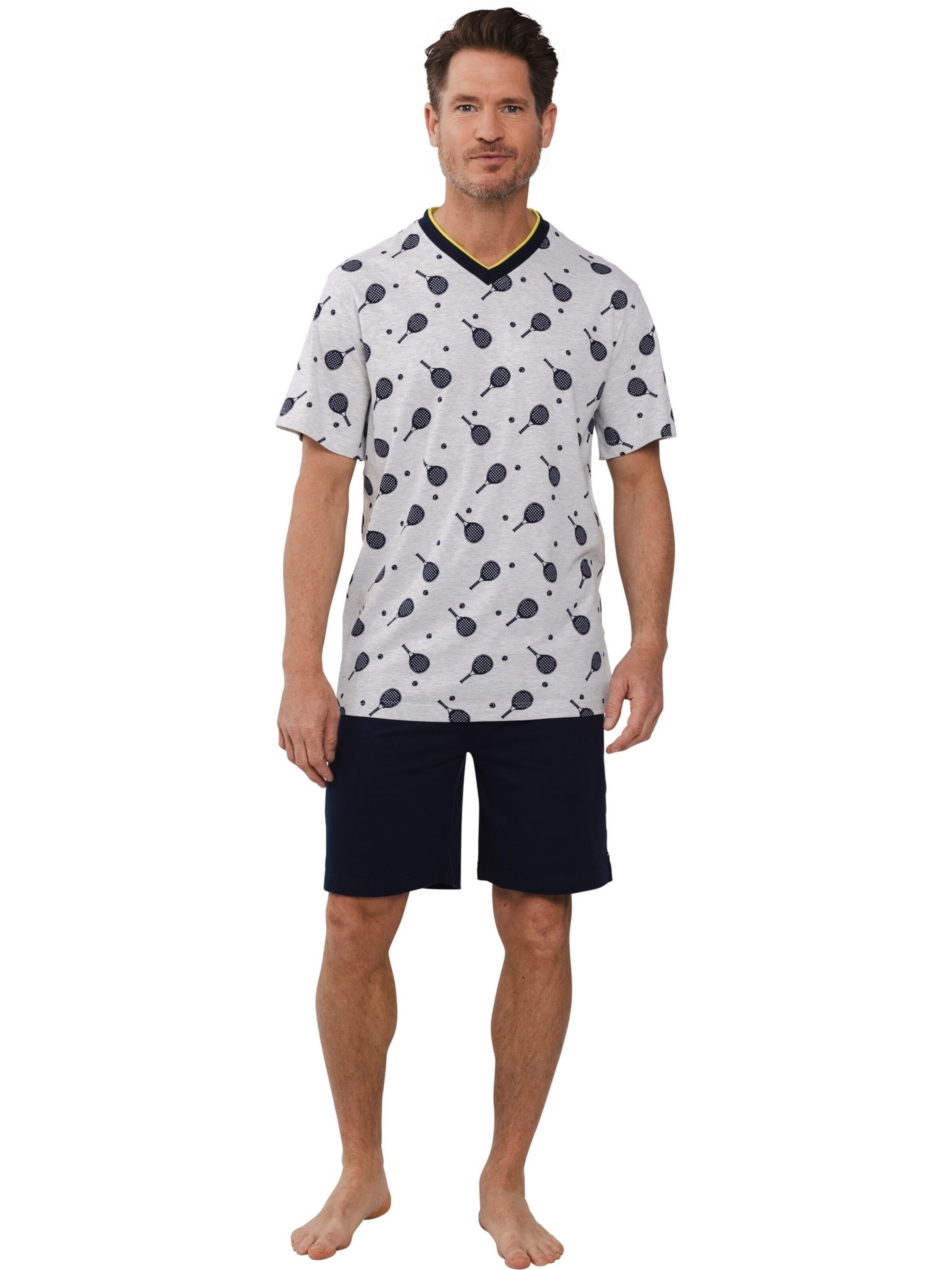Pyjama court 'Shortama' Pastunette en gris