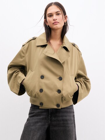 Pull&Bear Between-seasons coat in Brown: front