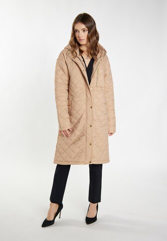 faina Between-Seasons Coat 'Tylin' in Brown: front