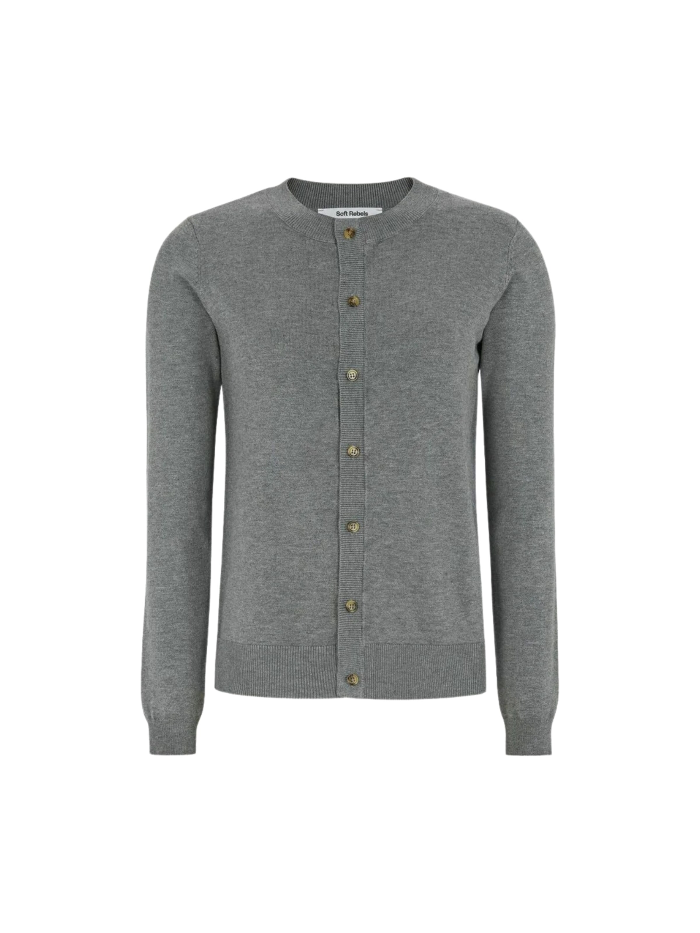Soft Rebels Strickjacke 'Marla' in Grau: Vorderseite