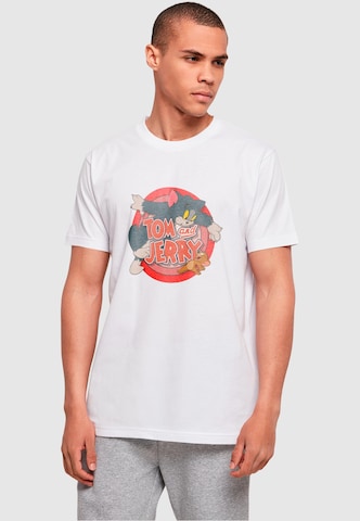 ABSOLUTE CULT Shirt 'Tom And Jerry - Classic Catch' in White: front