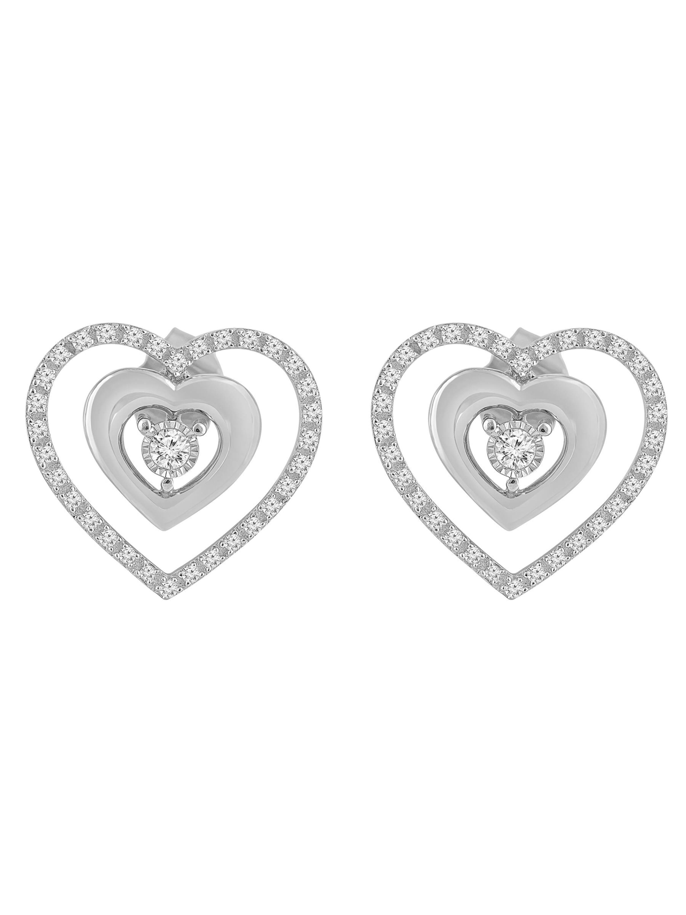 Diamant Exquis Earrings in Silver: front