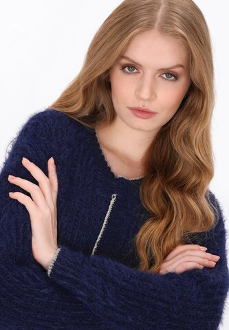 DreiMaster Vintage Strickmantel in Blau