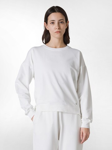 DEHA Sportief sweatshirt in Wit: voorkant