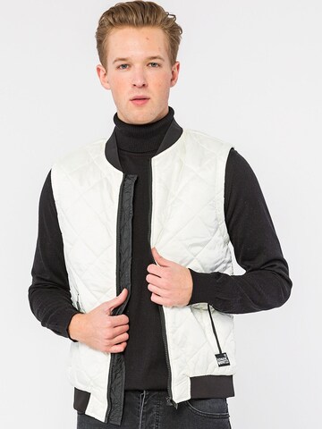 Ron Tomson Bodywarmer in Wit: voorkant