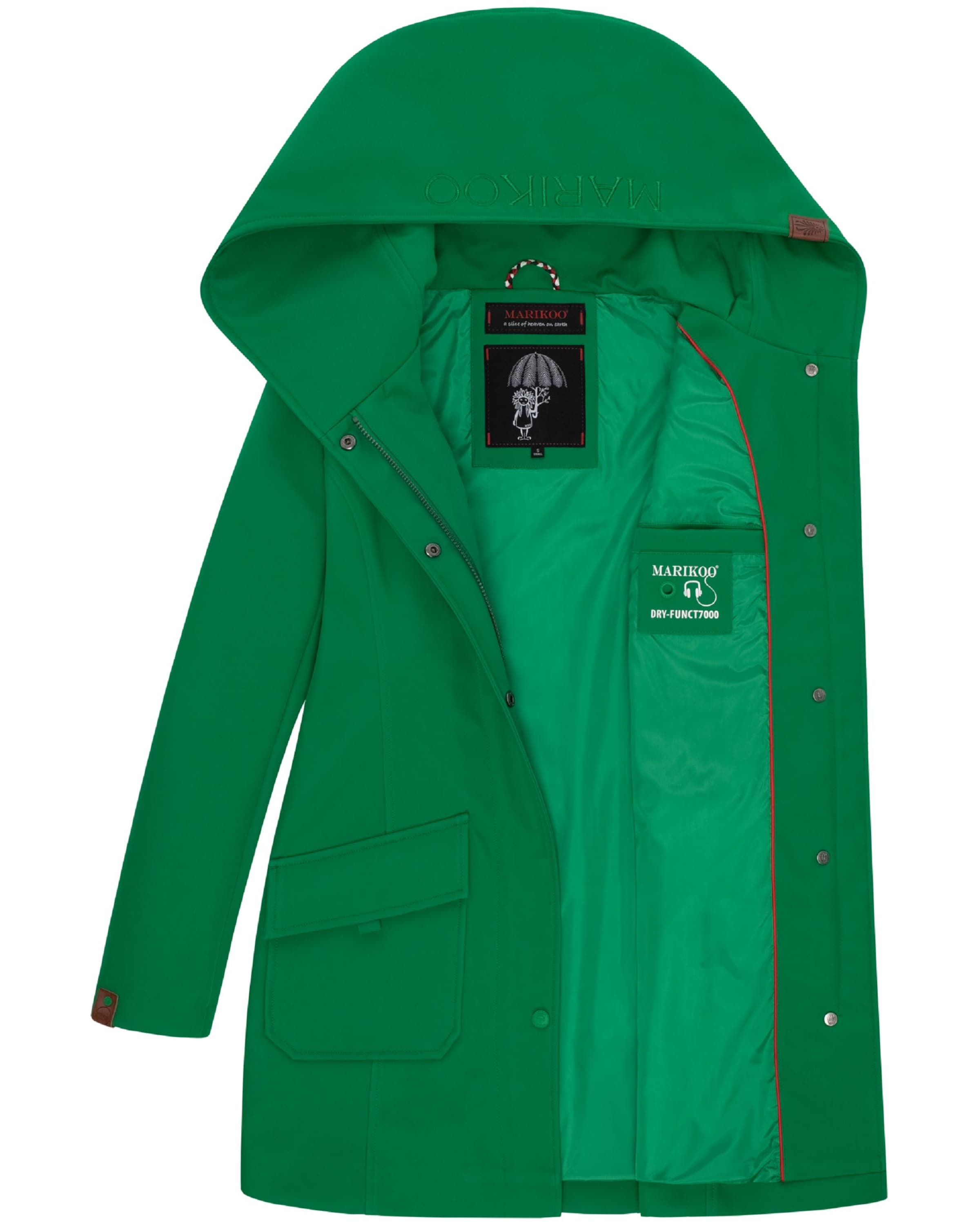 MARIKOO Functionele mantel 'Mayleen' in Groen