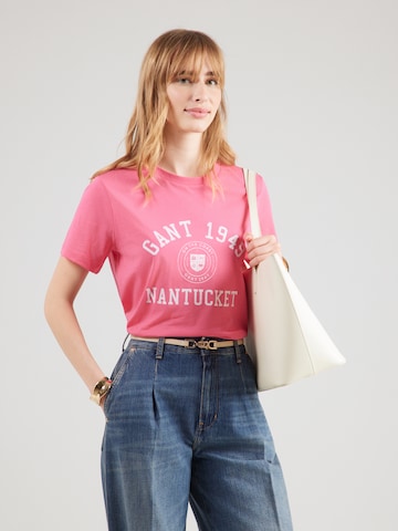 GANT - Camiseta en rosa: frente