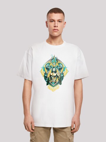 T-Shirt 'DC Comics Aquaman The Trench Crest' F4NT4STIC en blanc : devant