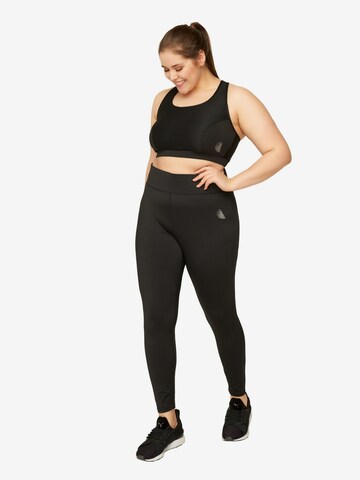 Active by Zizzi Skinny Workout Pants 'Abasic' in Black: front