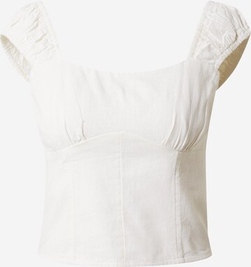 Abercrombie & Fitch Bluse i hvid: forside