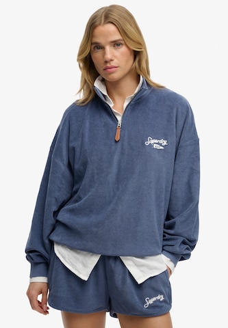 Superdry & Co Sweatshirt 'Heritage' in Blauw: voorkant