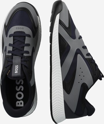 BOSS Black Sneakers laag 'Titanium' in Blauw