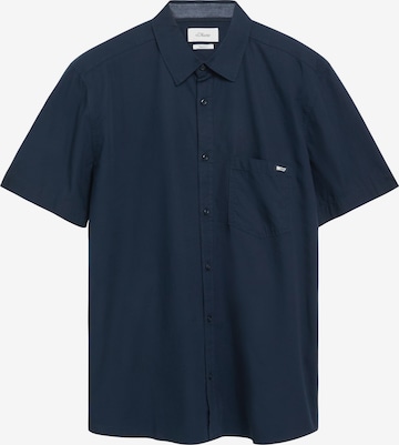 s.Oliver Regular Fit Hemd in Blau: Vorderseite
