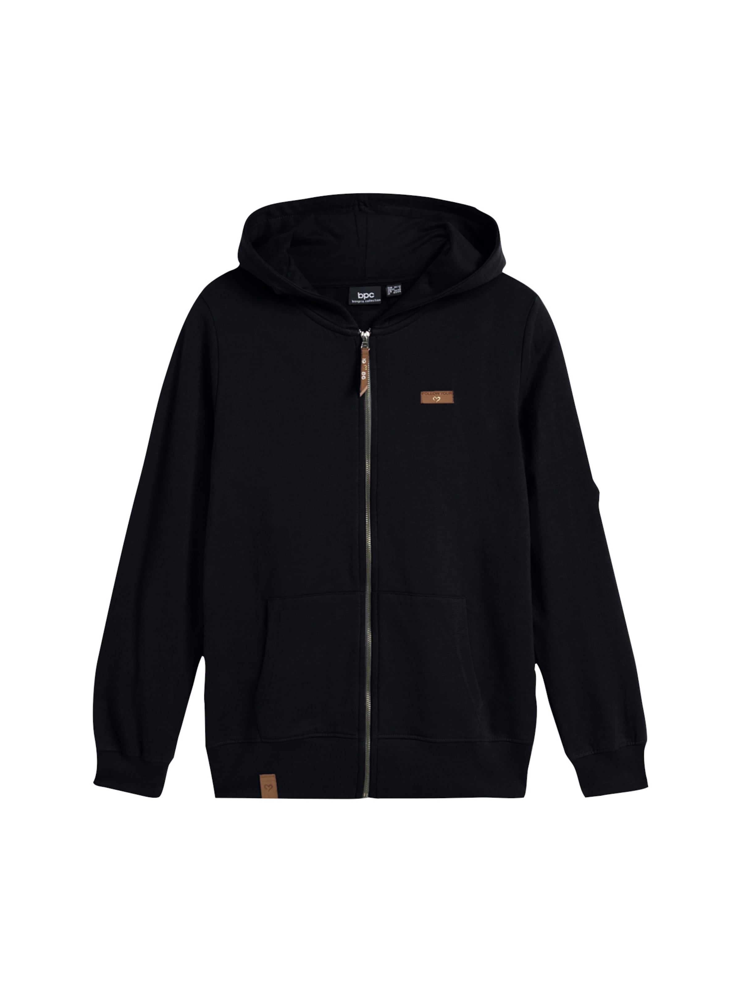 Veste de survêtement bonprix en noir : devant